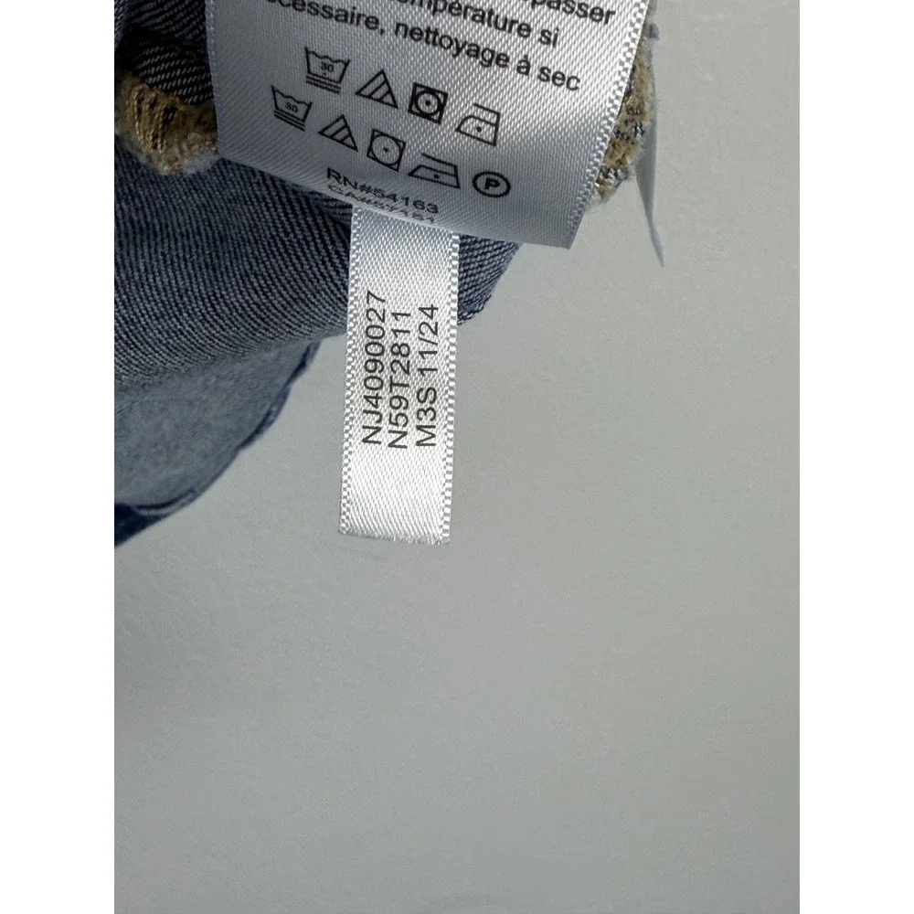 Nautica Denim Vest Button Front Blue Size Large Quiet Luxury Western Boho Top - Picture 4 of 5